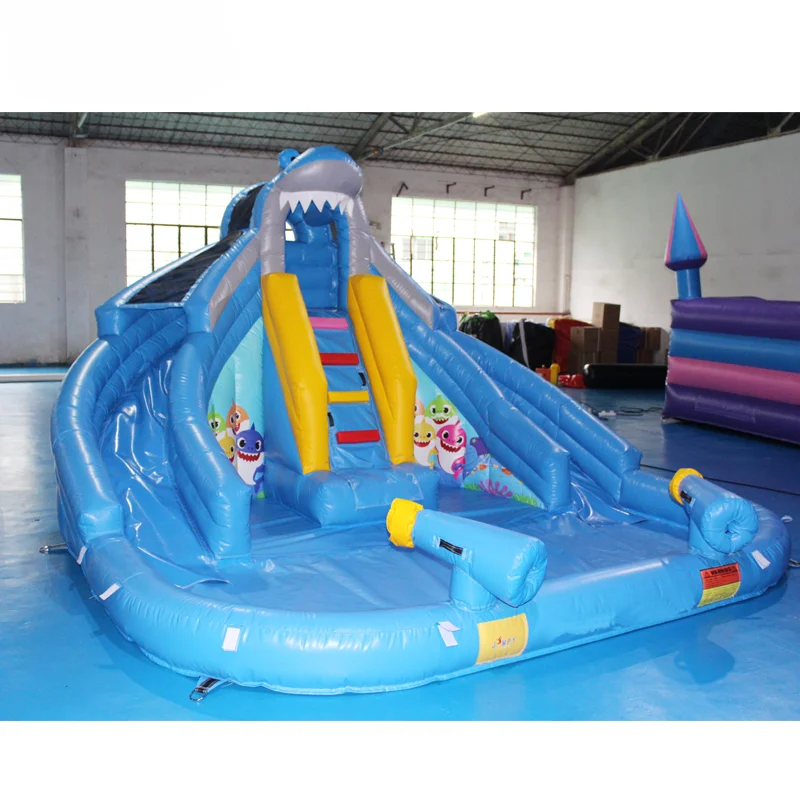 FOR Cheap Large Inflatable Bouncy Jumping Castle Combo Water Park Playground Slide With Swimming Pool