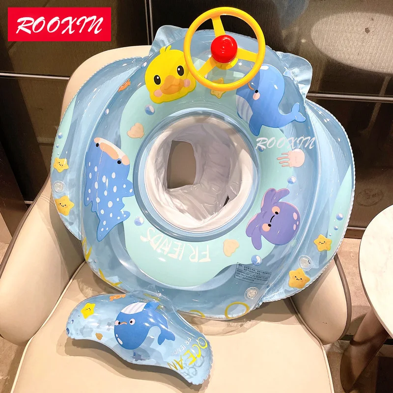 ROOXIN Baby Swim Ring Tube Inflatable Toy Swimming Ring Seat For Kid Swimming Circle Float Swim Pool Beach Water Play Equipment