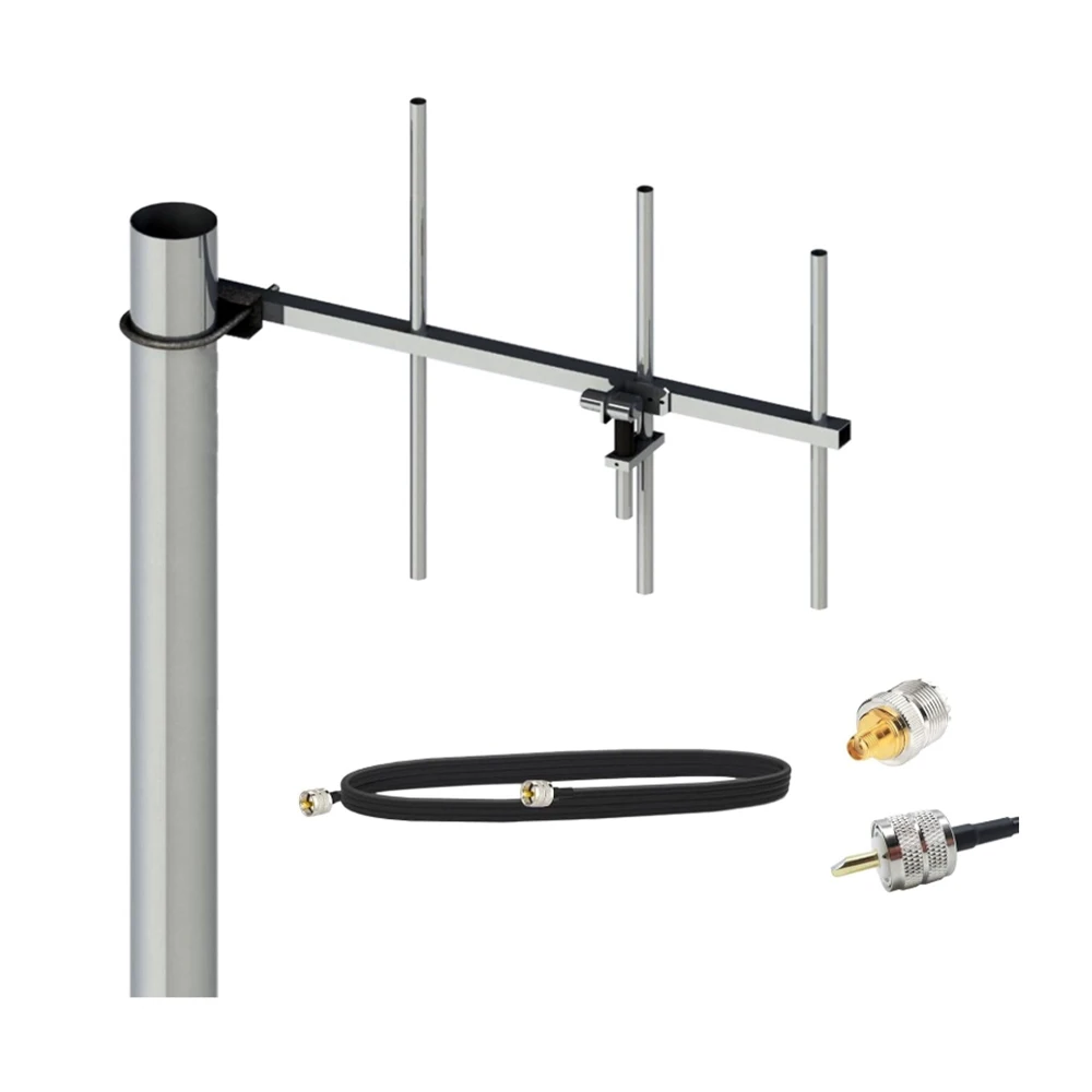 Yagi UHF GMRS Antenna,400-470MHz,7dbi Gain, Full Kit for Repeaters & Ham Radios