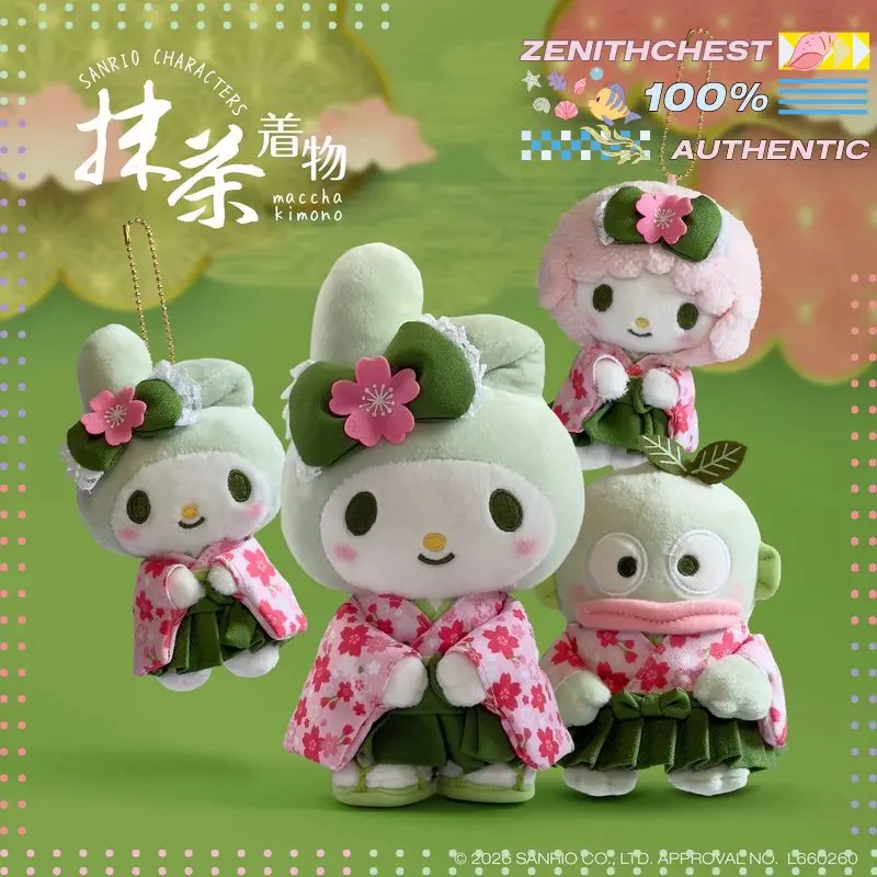 Llavero de Peluche Sanrio Nakajima Black Skin Matcha Kimono/Hello Kitty My Melody Cinnamoroll, Precio de Liquidación, Stock Limitado, Kawaii B