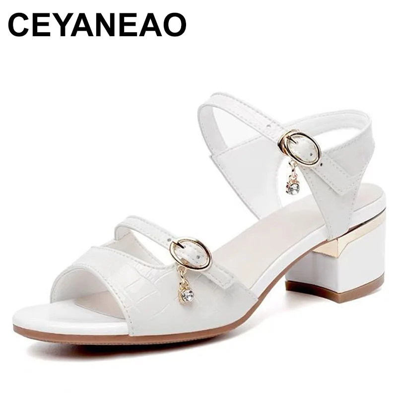 

2025 Women's Sandals Genuine Leather New Fashion Women's Summer Sandals Roman Large Size