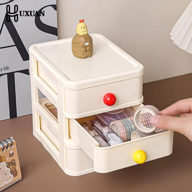 Space-Efficient Dopamine Desk Drawer Cabinet Student Storage Box for Home Office Stationery