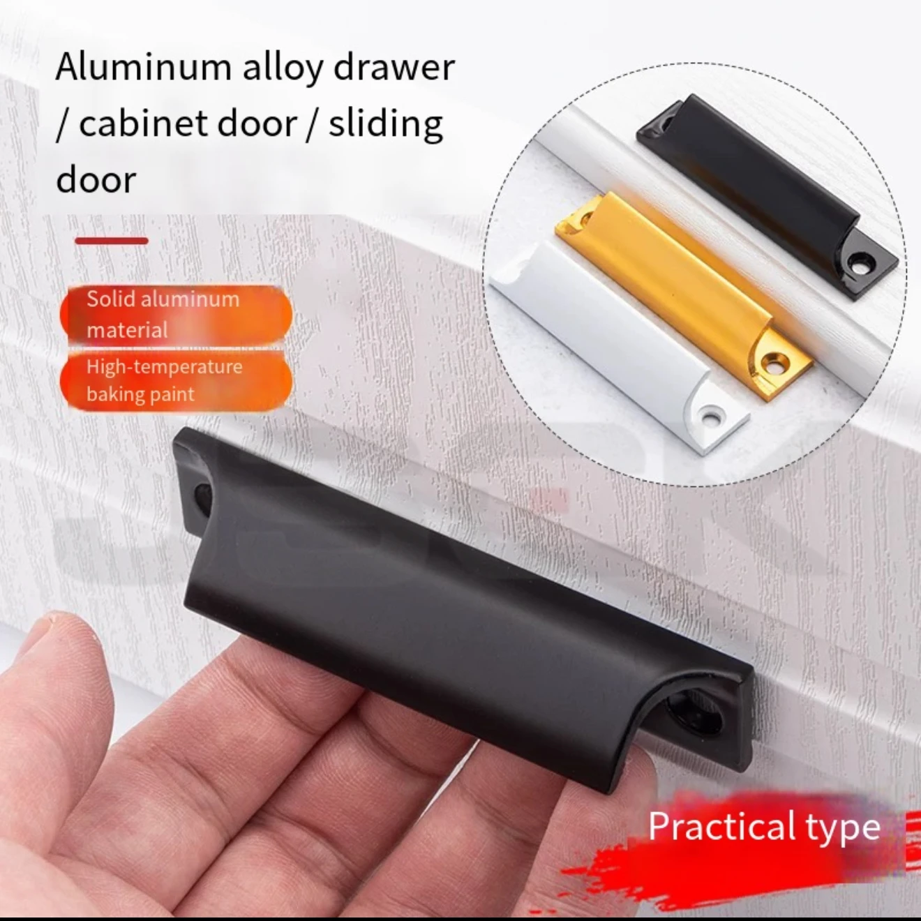 

Heavy Duty Sliding Door Handle, Aluminum Alloy Pull Handle for Sliding Glass Windows, Patio Doors, PVC/UPVC Windows