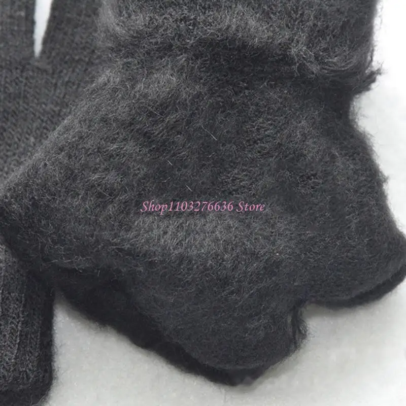 R6FD High Ealstic Children Knitted Glove Candy Color Gloves Winter Warm Mittens