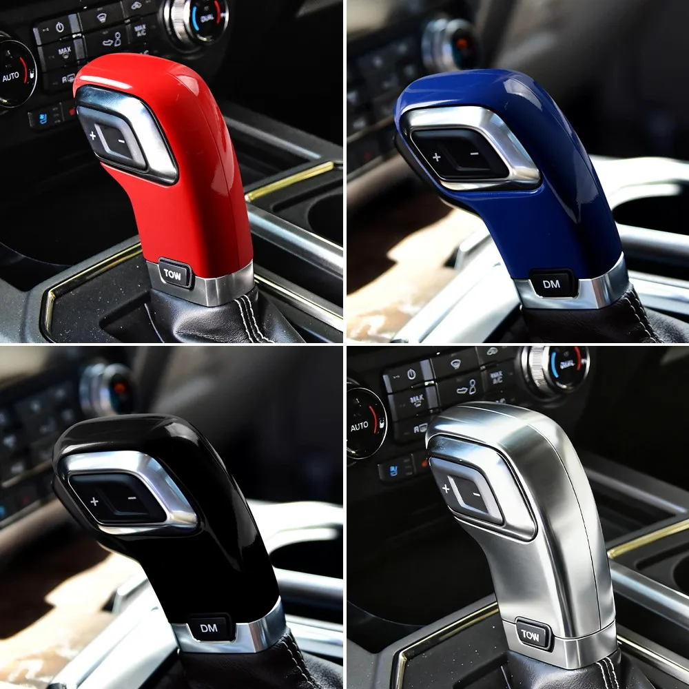 

Zinc Alloy Gear Shifter Head Trim For Ford F150 2015-2018 Shift Knob Cover Decal Stickers
