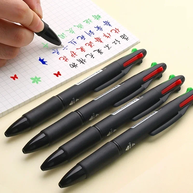 Multicolor Pens 4-in-1 Retractable Ballpoint Pens 4 Vivid Colors Ball Pen Best for Smooth Writing Learning Office Pen