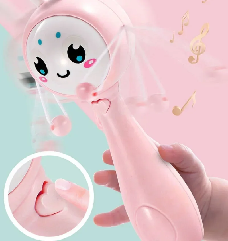 0-3 anni Baby Rabbit sonaglio giocattolo per massaggiagengive neonato Soft Kid Educational Bed Bell Gift Infant multifunzione Music Weep Tear Drum