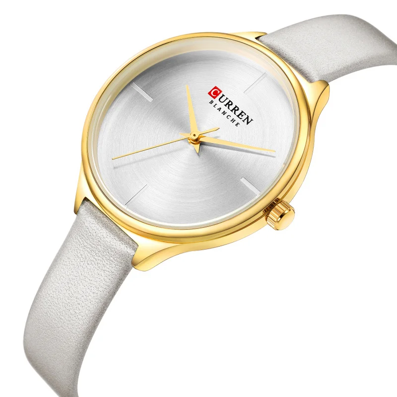 Curren New 9062, часы с кожаным ремнем, водонепроницаемые кварцевые часы, модные женские часы, повседневные женские часы