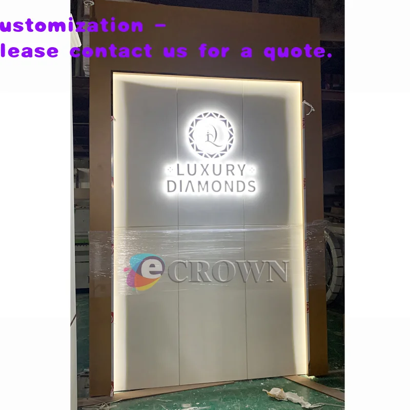 custom.Cabinet Jewel Wall Large Jewelry Ornament Diamonds Shop Jewellery Shop Jewel Counter Shop showcase OEM