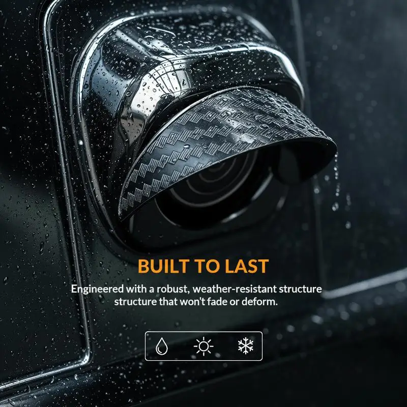 Car Rear View Camera Rain Visor Hood Waterproof Protective Cover Backup Camera Sun Shade Rain Shield Universal PVC Accessories