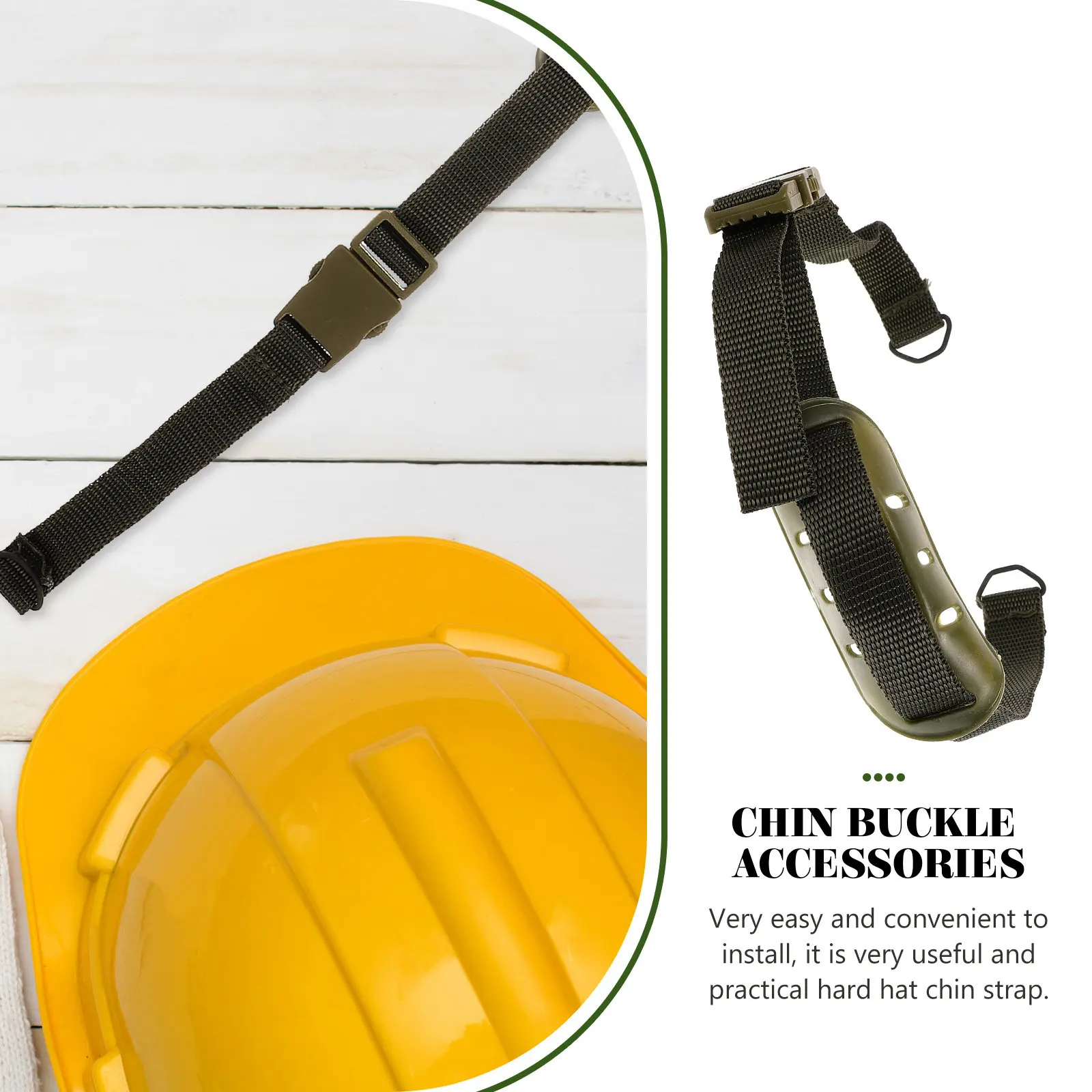 Adjustable Hard Hat Chin Strap for Safety Construction Workers Universal Fit Wear-Resistant Sturdy Firm Secure