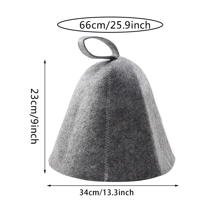 Anti Heat Sauna Hat Thicken Wool Felt Shower Cap Hair Turban Quickly Towel Drying Towel Hats Sauna Bathroom Accessories