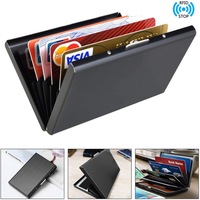 Card Holder Wallet Minimalist Slim Metal RFID Blocking Card Protector Pop Up Credit Card Wallets for Men