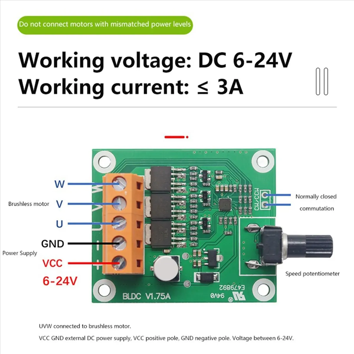 (CLOS) Brushless DC Motor Driver Controller Board 6V 12V 24V CD Drive Fan Motor Governor DIY Motor Controller Accessories