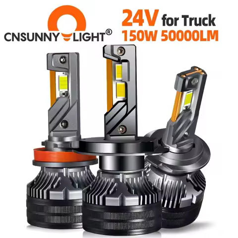 Most Powerful TX8 24V H7 H1 H4 Truck LED Headlight Bulbs High Low Beam LED 150W 4300K 6000K for Trucks Lorry Bus 24V Lights