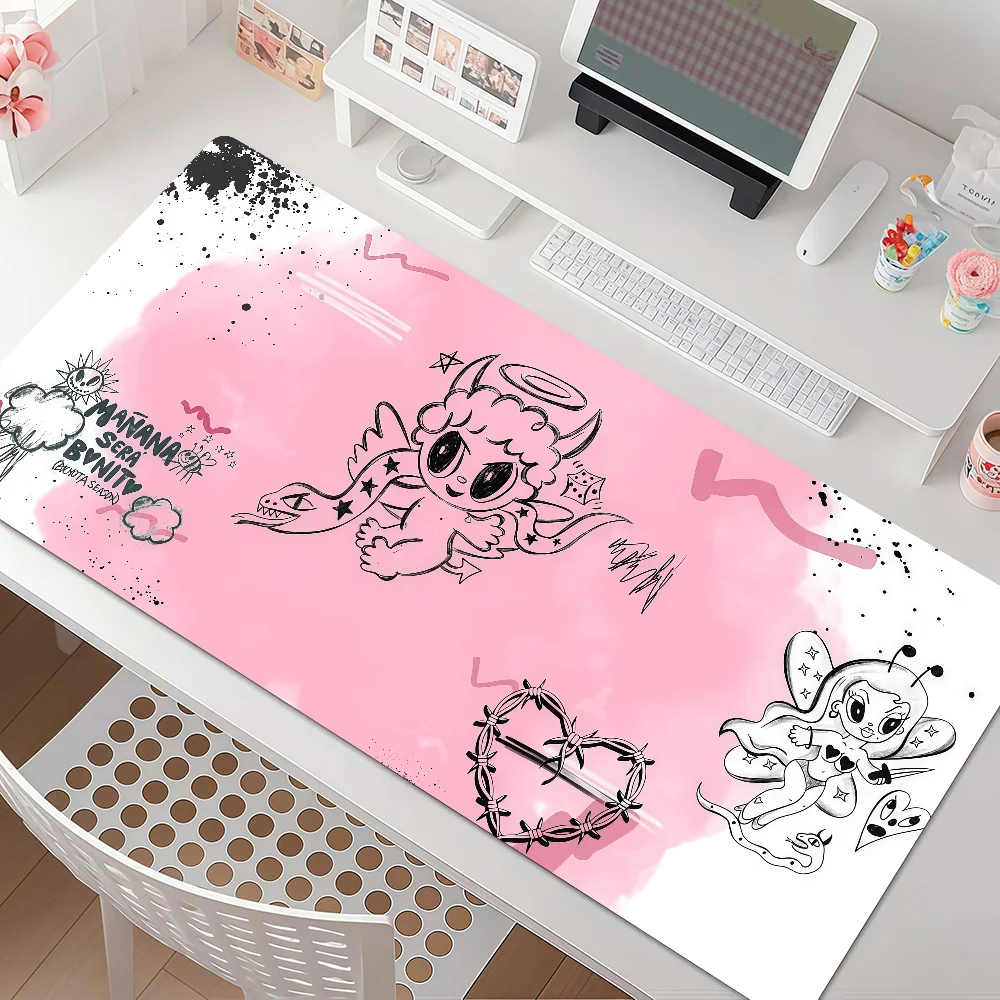 Singer K-Karol G Funny Mouse Pad Anti Slip Rubber Edge Locked Thickened Laptop Gaming Desk Mat