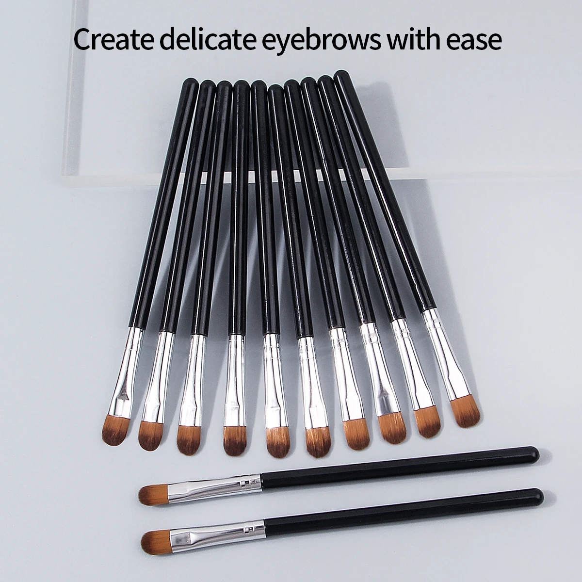 Pennello per ombretto morbido per principianti da 12 pezzi, pennello per sfumare gli occhi, pennello per sopracciglia, pennello per trucco occhi multifunzionale, strumenti di bellezza
