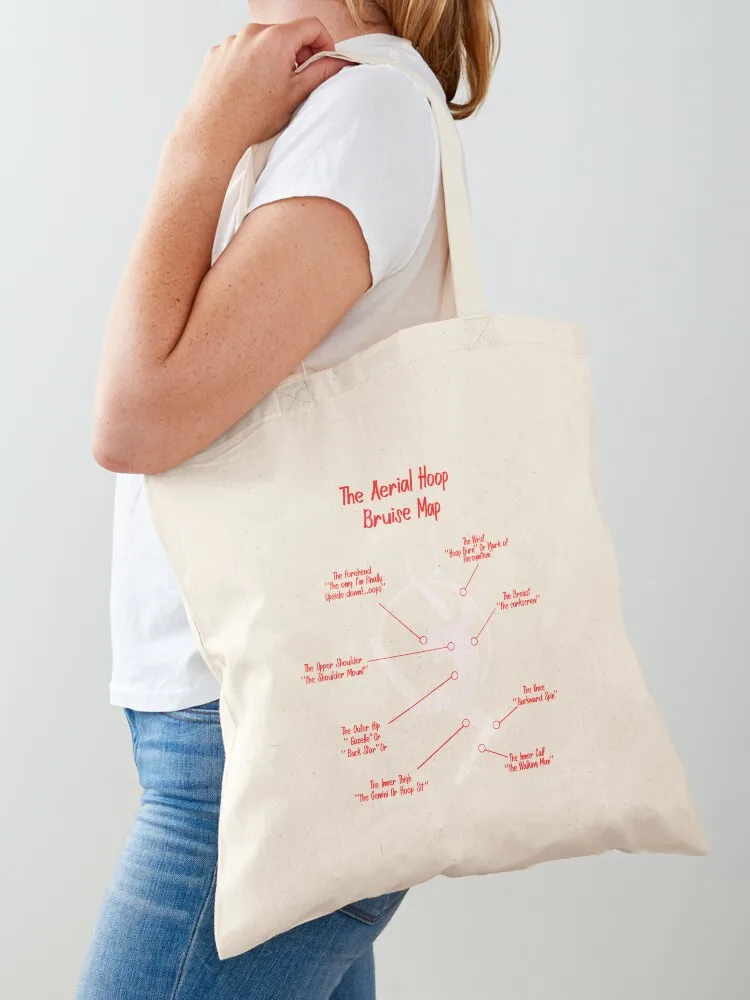 

The Aerial Hoop Bruise Map, Aerial Silk Girl, Aerial Silks, Silks, Circus, Funny Lyra Tote Bag sac pour femme