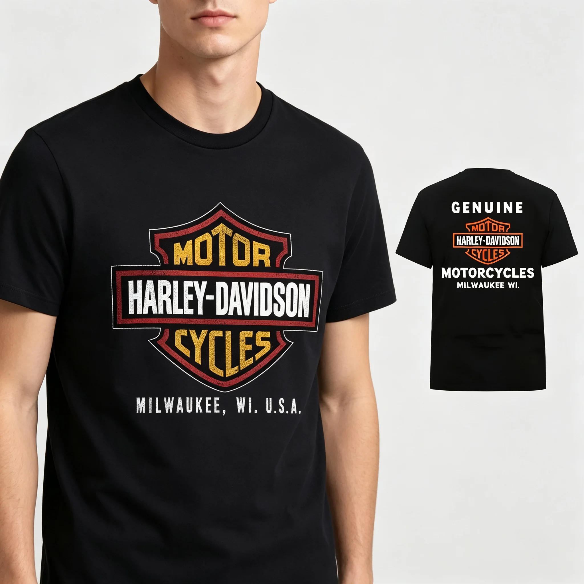 2026 Harley Davidson Summer Men Women Cotton T-shirt Print Motorcycle Ventilate Short Sleeve Outdoor Sports Fitness Leisure Tops
