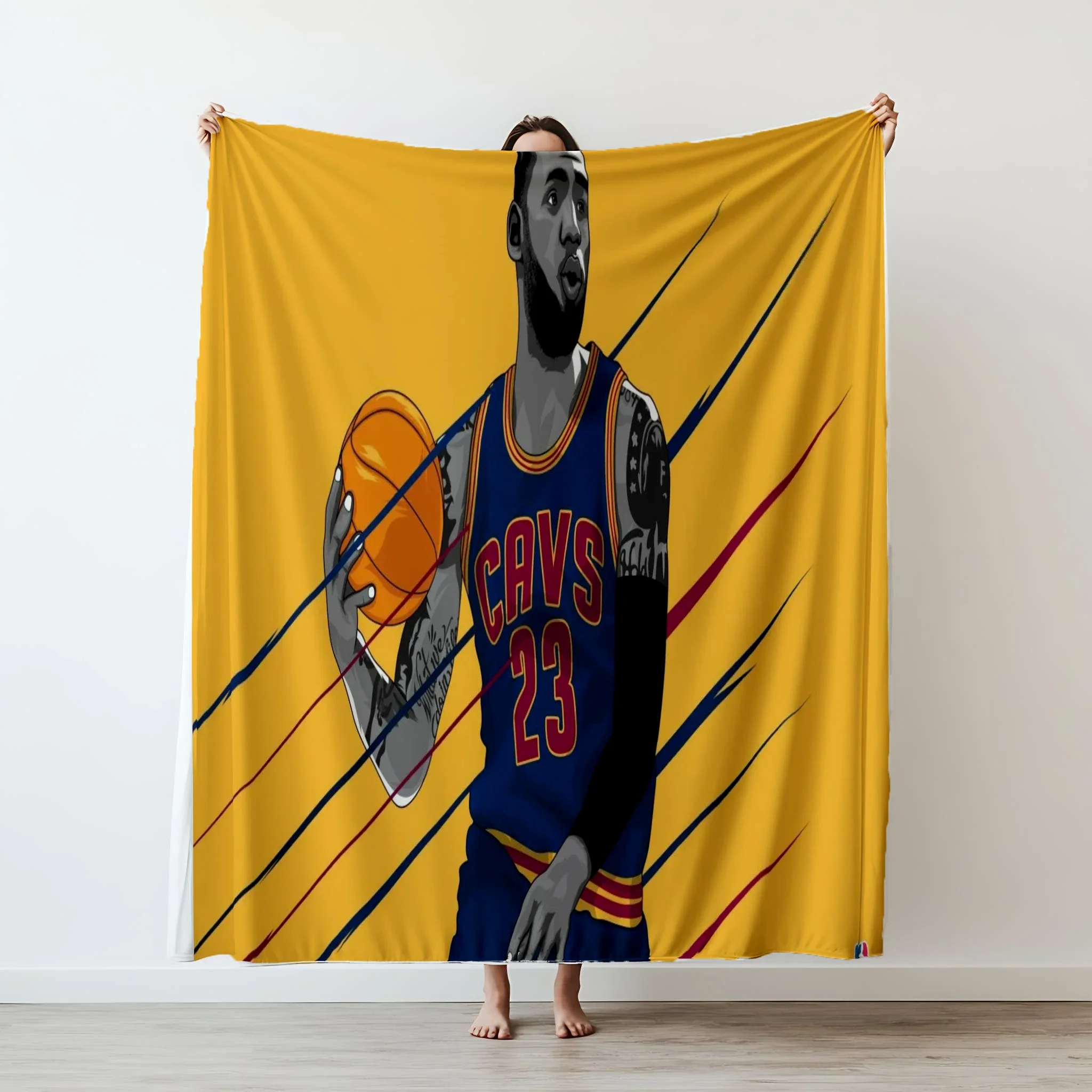 KING LeBron James Basketball Blanket  Soft Cozy Throw for Living Room Bedroom Travel and Gifting