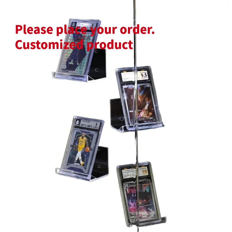 custom.Maxsen Lockable Rotating Acrylic Card Display Built-in LED Light 360 Rotation Dustproof Design Multi-Slot Hold
