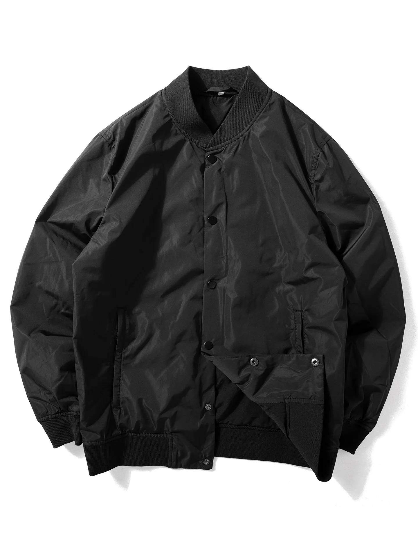 

Men's Baseball Jaet Cotton Padded Warm Thin Outerwear Casual Loose Fit Autumn Faionable Brand Polyester Fiber Long Sve