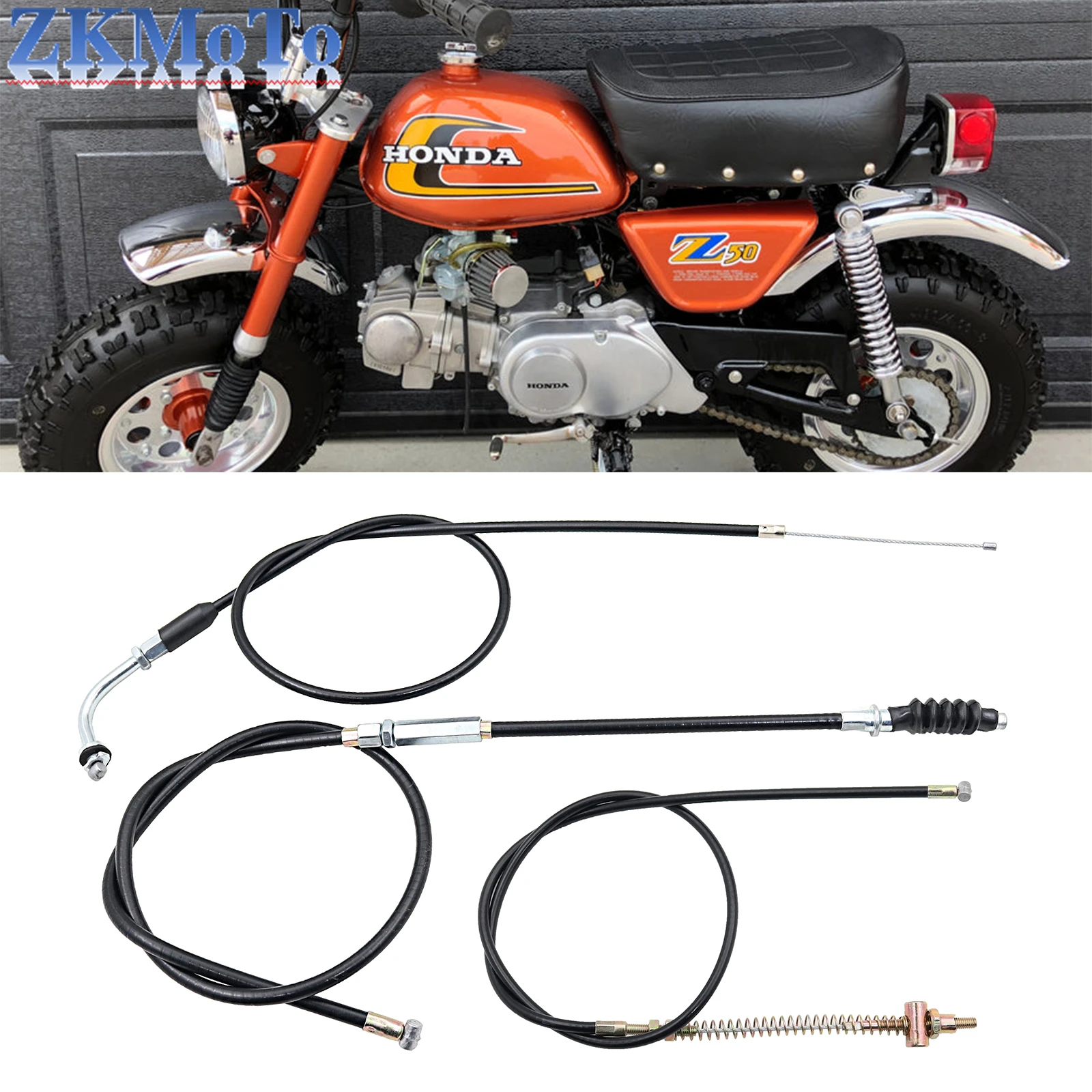 Motorcycle Clutch Cable & Throttle Cable & Brake Line For Honda Z50 Z50A Z50J Z50R Mini Trail Monkey Bike Motorcycle Parts