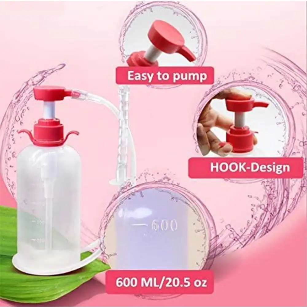 600ML Bidet Vaginal Clearner Anal Douche Enema Ass Anus Cleaning Syringe Washing Irrigator Clean Vagina Device Bathroon Accessor