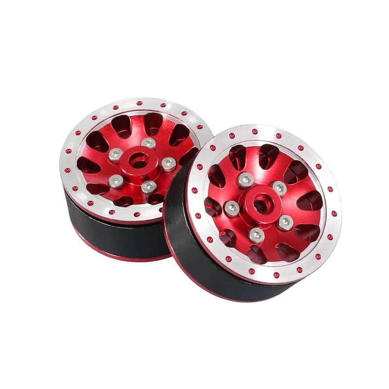 Zestaw ulepszonych felg z metalowymi beadlockami WPL 1/16 kompatybilny z JJRC Feiyue MN Series RC Crawler Truck z mocowaniem sześciokątnym 12mm