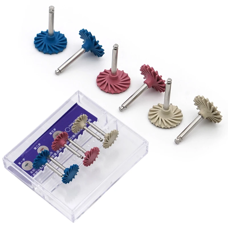 1Pcs Dental Composite Resin Polishing Disc Silicone Self-Glazed Polishing Wheel Spiral Flex Brush Dentistry Material ﻿