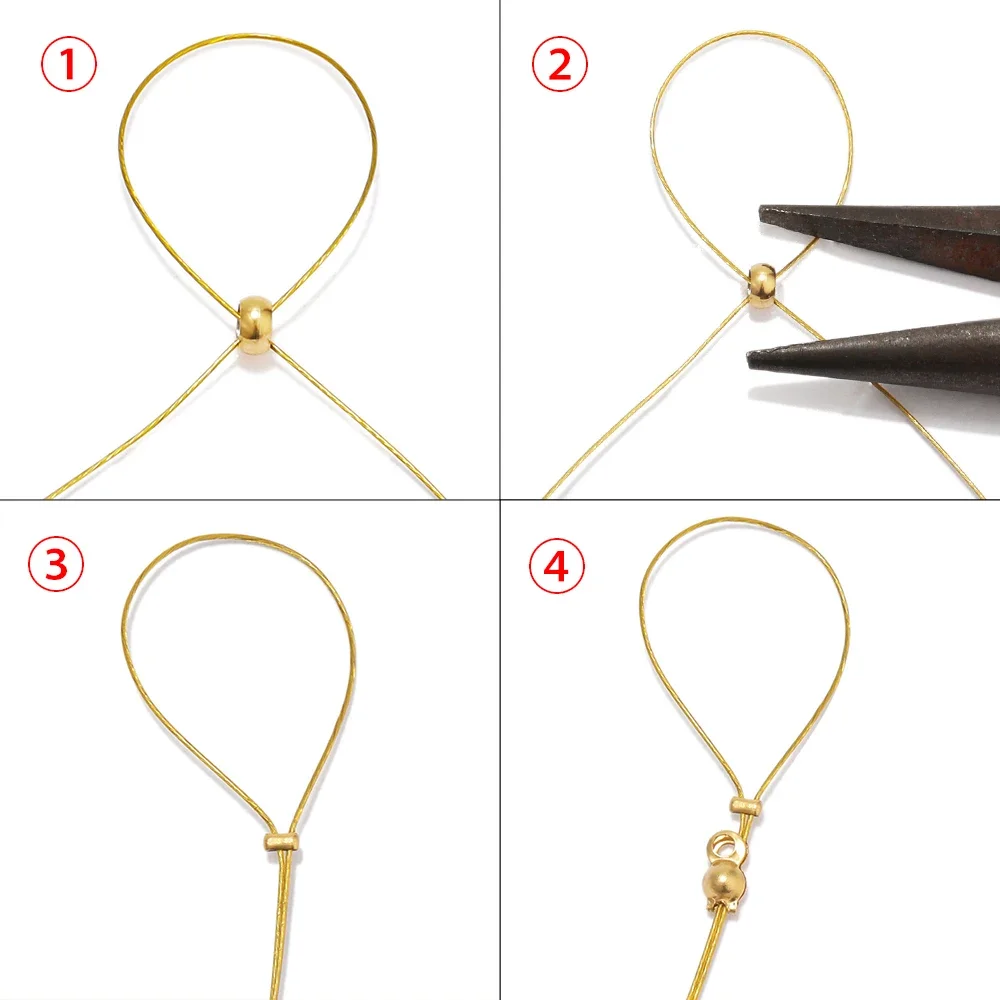 100 Stück Edelstahl-Stopper-Abstandsperlen, Positionierungsperlen, Crimp-Endperlen für DIY-Schmuckherstellungszubehör – Detail 2