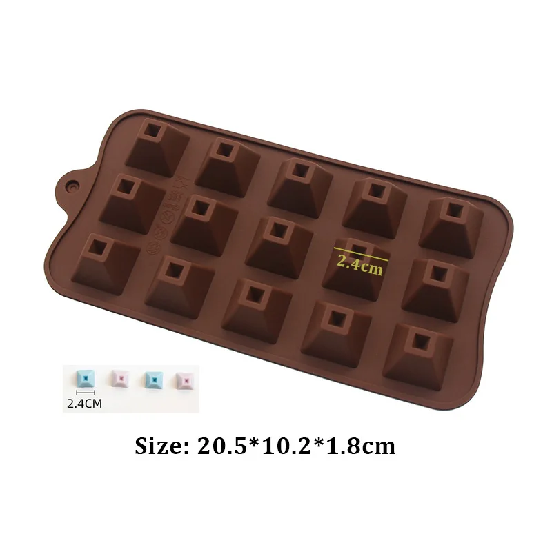 Pyramid Shape Silicone Mold Chocolate Candy Mould Ice Plaster Clay Resin Molds Baking Tool