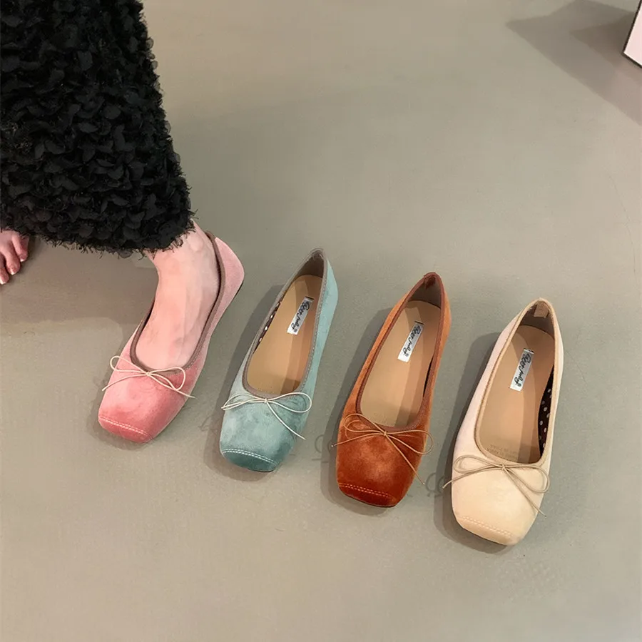 Bailamos New Women Flats Casual Shoes Fashion Shallow Slip On Ballet Shoes Soft Ladies Dress Ballerina Shoes Laofer Mujer