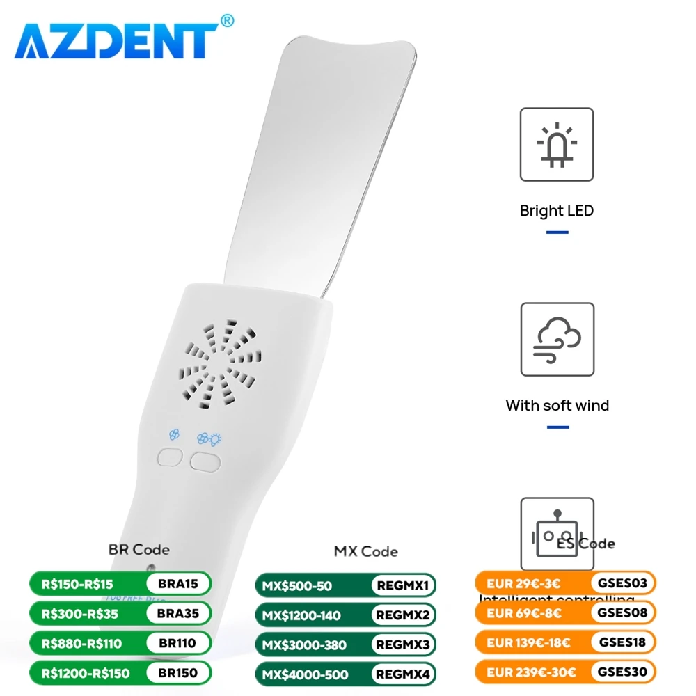 Dental automatyczne lusterka przeciwmgielne do fotografii jamy ustnej szkło reflektorowe AZDENT lustro przeciwmgielne ortodontyczne policzkowe