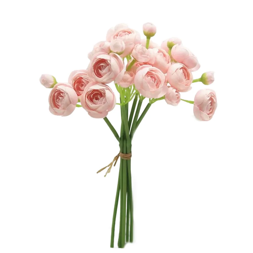 24 Pcs Faux Silk Ranunculus Flowers Artificial Blooms for Vase Arrangements Home Decor Wedding Centerpieces and Interior Styling