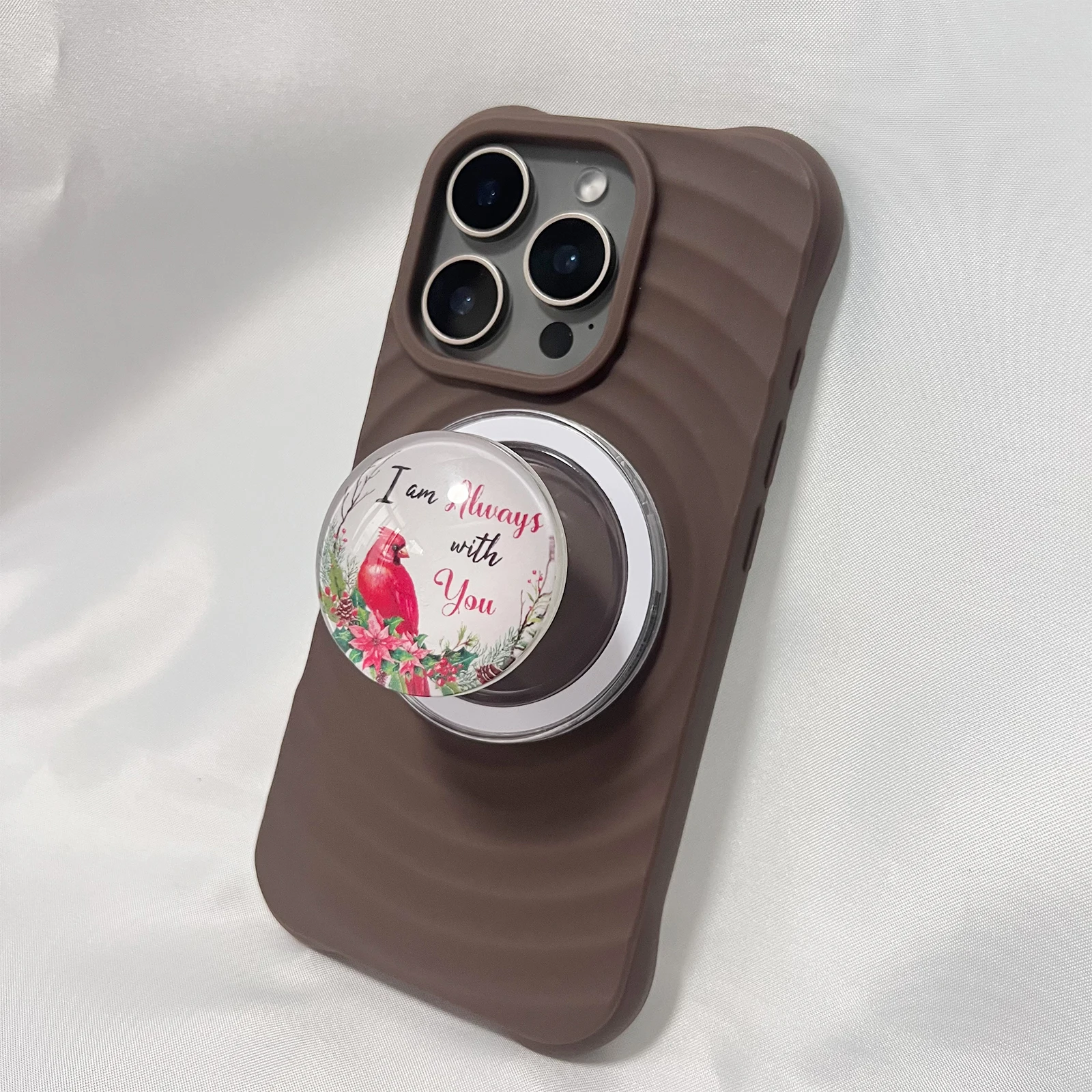 Bonito 3d papagaio vermelho suporte do telefone móvel para caso de telefone universal suporte magnético para iphone samsung griptok grip tok