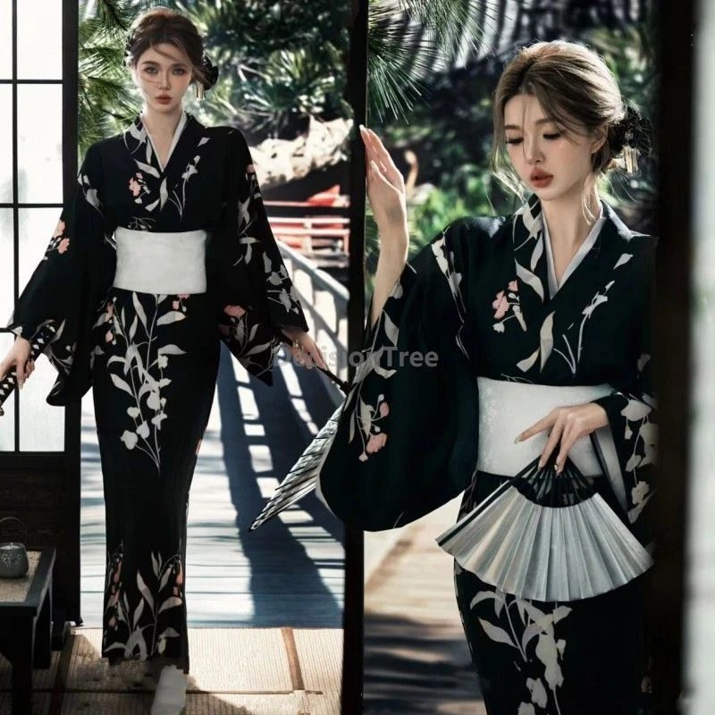 

2025 hot spring travel bathrobe women's exquisite printed japanese traditional kimono retro fashionable photography clothing
