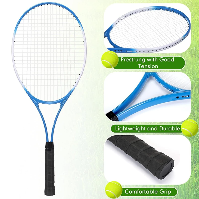 مضرب تنس للتدريب الاحترافي، مضرب تنس صغير مقاوم للصدمات، مجموعة مضارب تنس عالمية للرجال والنساء #4