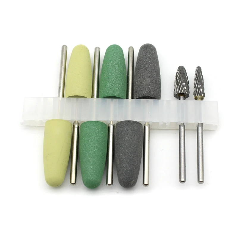 8Pcs/set HP Dental Resin Base Acrylic Polishing Burs Kit Drill Polisher Rotary Dentista Tool Dental Lab Instrument