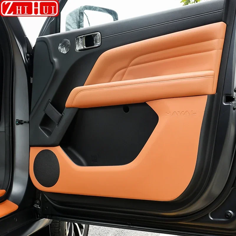 

For Haval H9 II 2024 2025 Car Styling Leather Door Anti Kick Pad Protection Side Edge Film Protector Stickers Auto Accessories