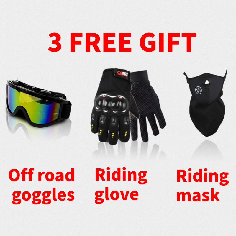 VGV Motocross Motorcycle Helmet Off-Road Helmet DOT certified Three Piece Giveaway Men Women Adult child Available all seasons image 2