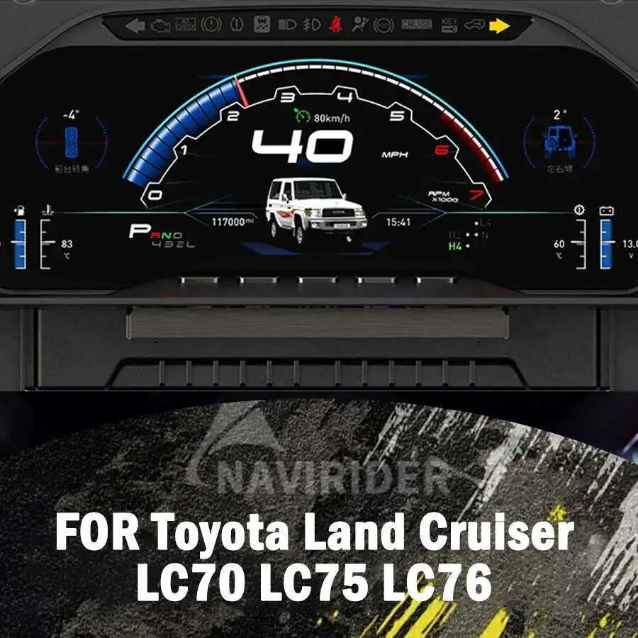 New Car LCD Instrument For Toyota Land Cruiser 70 75 76 Lc70 LC75 LC76 Speedometer Instrument Cluster Upgrade Smart Cluster
