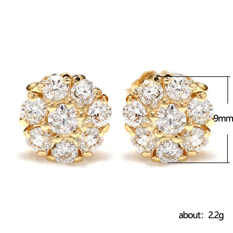 Huitan Delicate Small Earring for Women AAA Shiny Cubic Zircon Round Shape Romantic Female Wedding Stud Earrings Fashion Jewelry