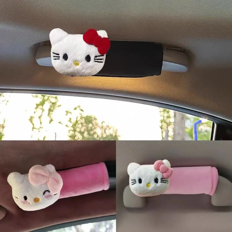 

Sanrio Hello Kitty Car Roof Armrest Covers Soft Cartoon Car Roof Handle Cover Auto Interior Cute Car Accessories Interior Gifts