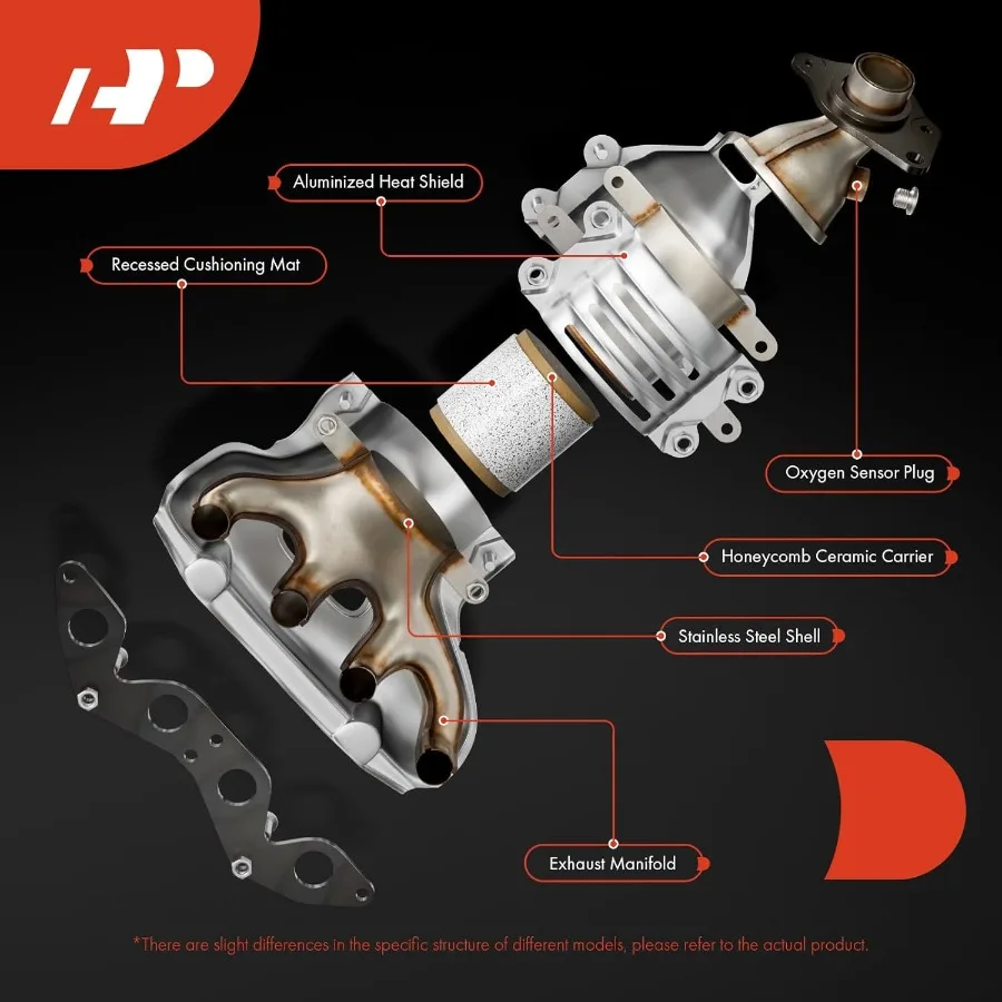 Kit convertitore catalitico collettore di scarico anteriore e posteriore 2 pezzi DirectFit compatibile con Nissan Rogue 20082013 2.5L e 20142015 R