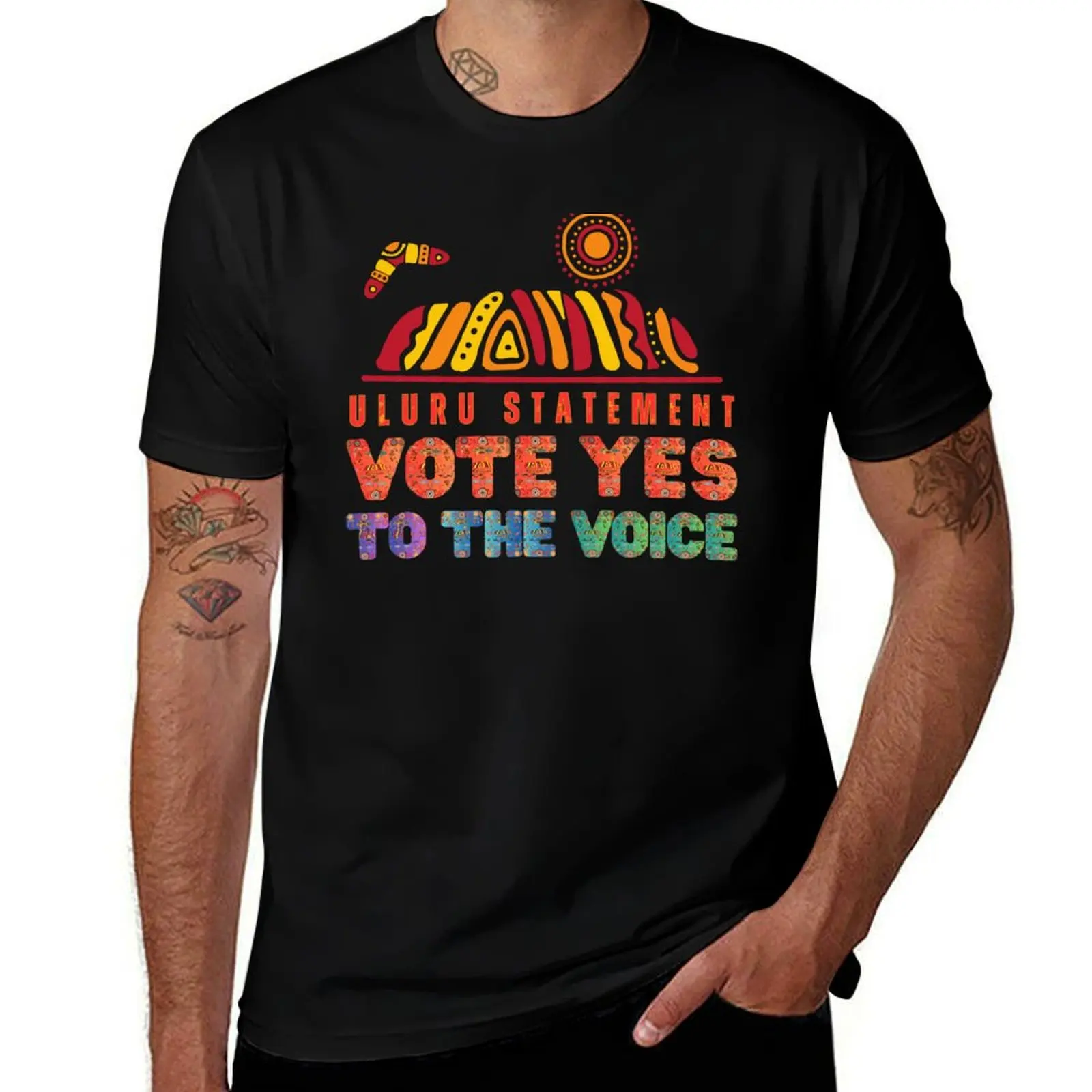 Uluru Statement Vote Yes to The Voice T-Shirt g man t shirts for men T-Shirt