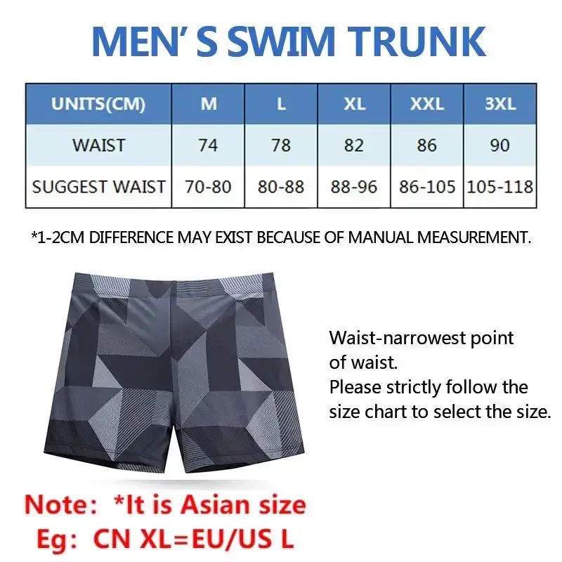 Summer Man Swimwear Beach Pants Swim Shorts Pants Printed Flat Angle Swim Trunks Male High Quality Elastic Surffing Shorts