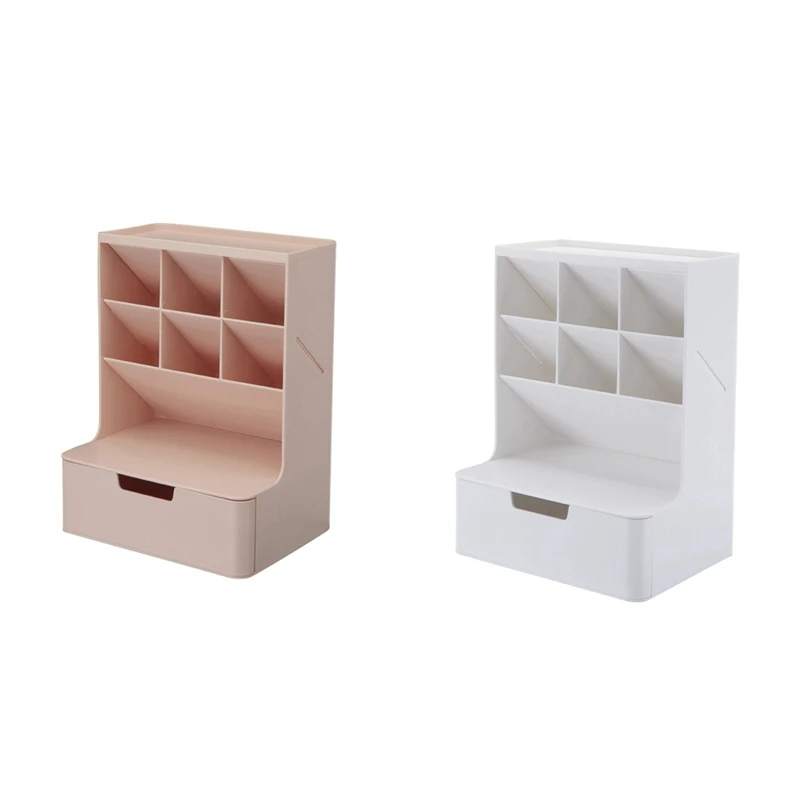 MELBoîte de rangement multifonctionnelle pour porte-stylo, multicouche, anti-poussière, bureau, fournitures de bureau