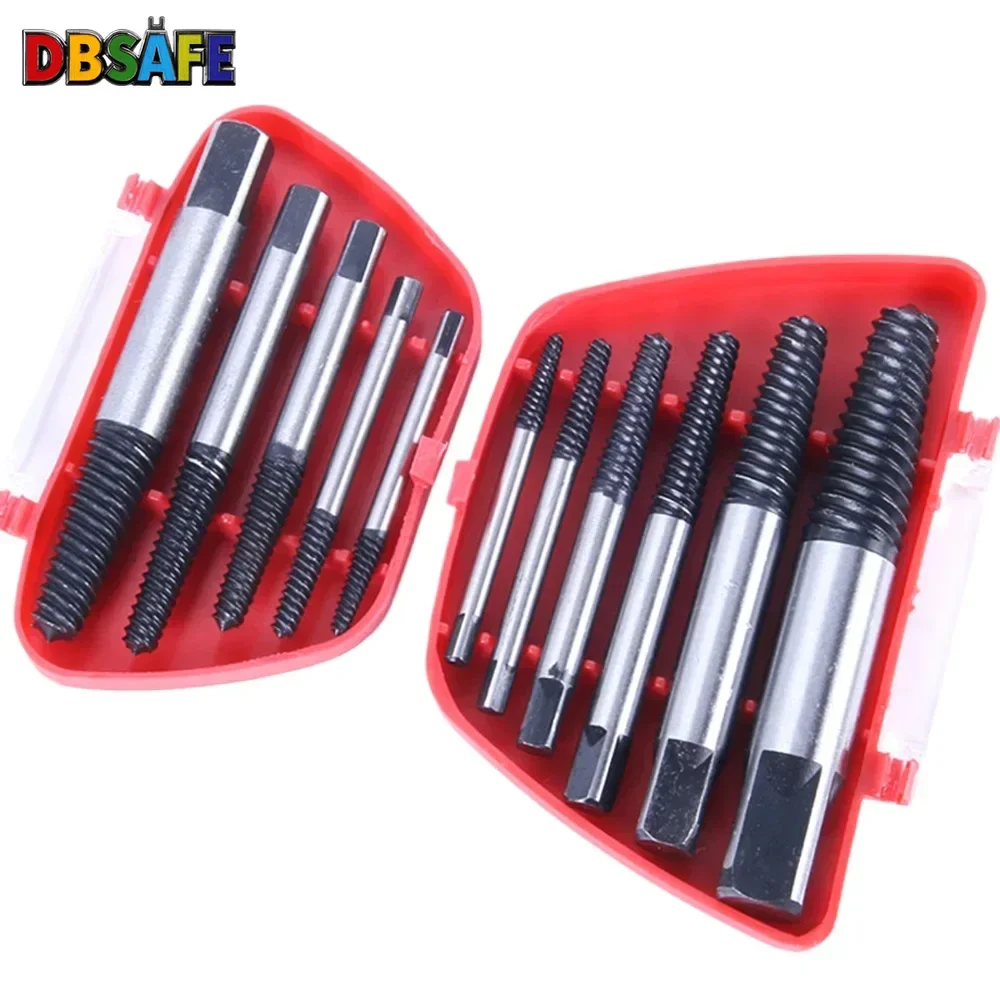 5PCS/6PCS Broken Damaged Screwdriver Extractor Drill Bit Set Carbon Steel Double Side Screw Pull Center Drill Bits