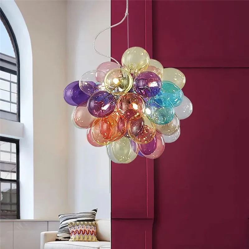 Gross Grande pendant lamp led Glass Bubble Hanging Light Creative balloon light Living Room Decor cloth shop lounge room lamp
